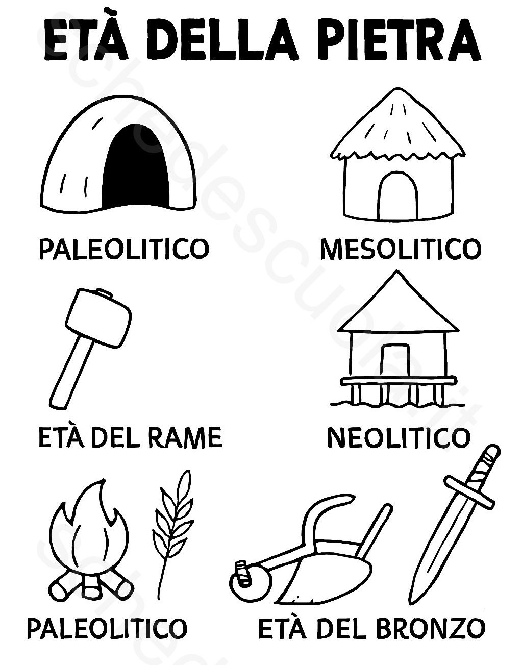 Scheda operativa Età della pietra
