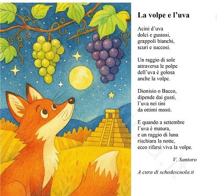 Filastrocca La volpe e l'uva